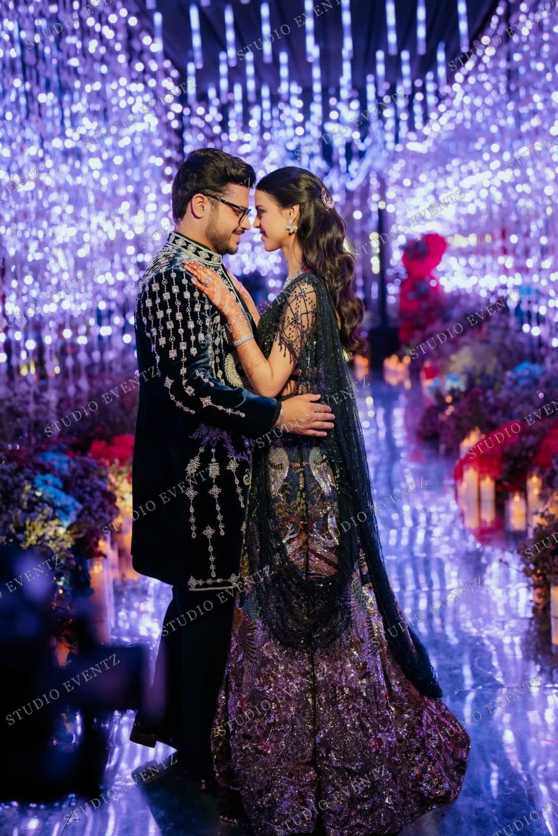 Rhea and Pelesh at their wedding at Taj Lalit Laxmi Vilas Palace, Udaipur